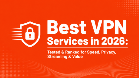 Best VPN services in 2026 comparison banner featuring ExpressVPN, NordVPN, Surfshark, Proton VPN, and Mullvad for speed, privacy, streaming, and value.